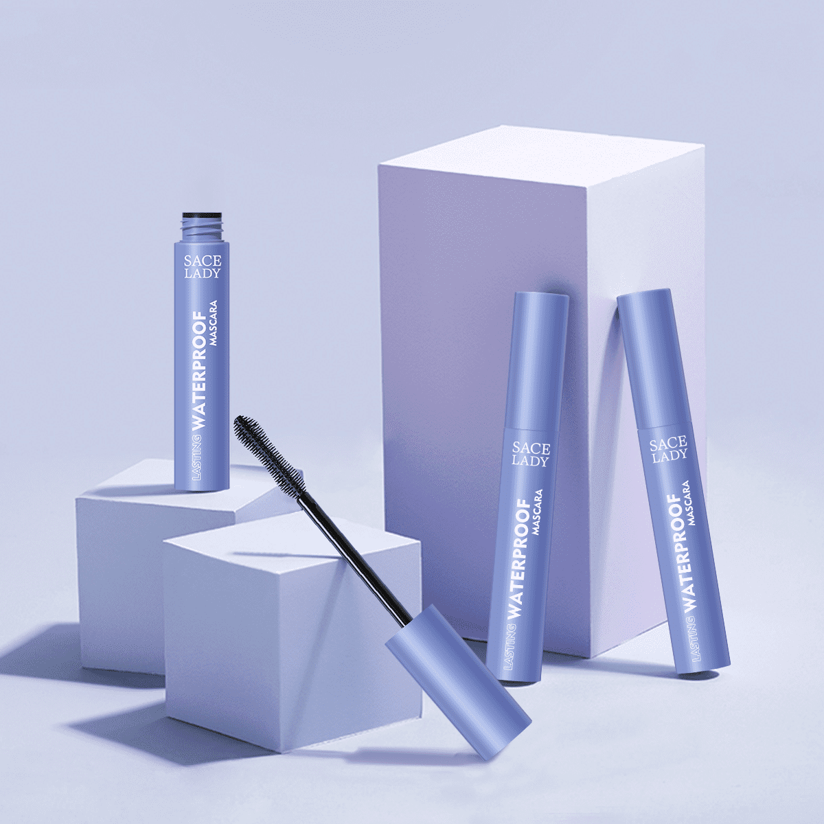 SACE LADY Black Mascara Waterproof Volume Lengthening Smudge-proof Eyelashes Eye Makeup 6g