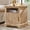 Natural, variant on wow97e Fluted End Table with Charging Station, Wood Nightstand w/Open Shelf & Spacious Tabletop for Bedroom, Living Room, Natural
