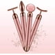 thumbnail image 1 of Masajeador facial 4 en 1 Beauty Bar con pulsaciones de oro de 24 quilates, rodillo de jade eléctrico de cuarzo rosa, para frente, mejillas, cuello, brazos, ojos y nariz. Antiarrugas y, 1 of 1