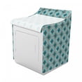 thumbnail image 2 of Tribal Washer Cover, Dry Brush Ink Print Pattern in Doodle Style with Geometrical Motifs, Decorative Accent for Laundromats, 29" x 28" x 40", Multicolor, by Ambesonne, 2 of 3