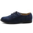 thumbnail image 2 of Ollio Women's Classic Flat Shoes Lace Up Faux Suede Oxfords ZM2910, 2 of 6