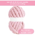 thumbnail image 2 of Pink Chunky Chenille Yarn for Crocheting, Bulky Thick Fluffy Yarn for Knitting,Super Bulky Chunky Yarn for Hand Knitting Blanket, Soft Plush Yarn, 2 Jumbo Pack (27 yds,8 oz Each Skein), 2 of 17