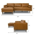 thumbnail image 7 of Dexter Cushion Back Genuine Leather Right-Facing Sectional in Tan, 7 of 7