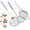 (Set mesh,Large), variant on stainless steel spider strainer scoop for deep wok fat straining spoon, slotted ladle with holes,kitchen cooking utensil mesh skimmer(100 mesh,Small)