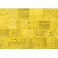 thumbnail image 1 of Ahgly Company Machine Washable Indoor Rectangle Patchwork Yellow Transitional Area Rugs, 4' x 6', 1 of 4