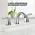 thumbnail image 2 of Accreate 8 Inch Bathroom Faucets for Sink 3 Hole with Pop up Drain and cUPC Lead-Free Hose, 2 of 7
