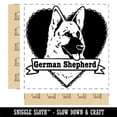 thumbnail image 2 of German Shepherd Dog Heart Square Rubber Stamp Stamping Scrapbooking Crafting - Large 2.75in, 2 of 7