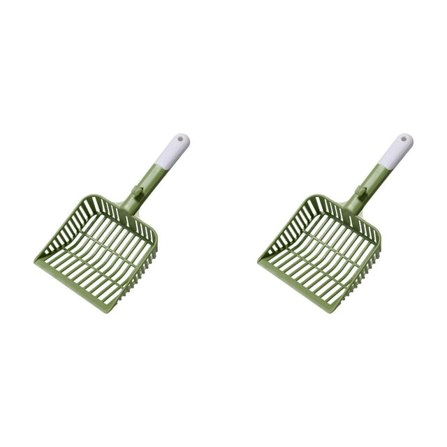 2PCS Large Hole Cat Litter Scoop – Thick & Sturdy Non-Stick Litter Scooper with Ergonomic Handle – Extra Deep Shovel for Easy Sifting, Perfect for Clumping & Crystal Litter Boxes