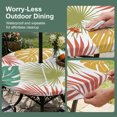 thumbnail image 5 of Round Outdoor Tablecloth with Umbrella Hole and Zipper, Colorful Palm Leaves Tablecloth with Elastic Waterproof, Tropical Botanical Summer Patio Table Covers for 36" - 44" Picnic Pool Tables, 5 of 9