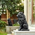 thumbnail image 2 of 20.47" Lion Statue Resin Outdoor Guardian Sculpture,Simulated Animal Decor for Villa,Garden,Park & Resort,Decoration for Home & Courtyard,Black, 2 of 7