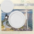 thumbnail image 3 of Ambesonne Travel Place Mats Set of 4, Shaman Rock Russia, Standard Size, Green Brown Blue, 3 of 6