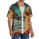 thumbnail image 2 of Fotbe Space Adventurer Cat Camisa Estampada de Manga Corta para Hombre, Casual de Verano, Estilo Playero, Sin Arrugas-XX-Large, 2 of 5
