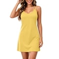thumbnail image 6 of Kukoosong Women's Sleeveless Spaghetti Strap Tank Dress, Scoop Neck Mini Casual Loose Flowy A-Line Slip Dress, Soft Stretchy Summer Nightgown for Home Use, 6 of 7