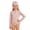 AB264 Beige1, variant on Bainana Swimwear For Girls Long Sleeve Heart Print Crew Neck With Zipper Design One-Pieces Swimsuit With Matching Swim Cap Toddler Leisure Seaside Bathing Suit Beige1 Size 2-3 Years