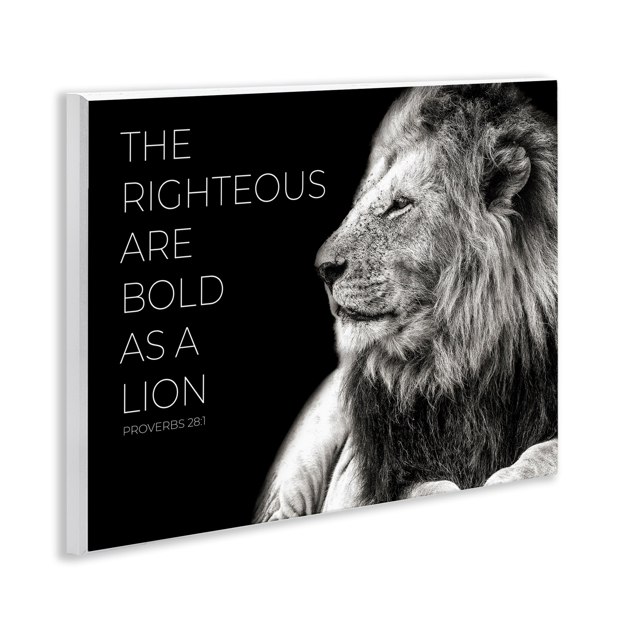 Stupell Industries The Righteous Bold As A Lion Wall Plaque Art, design by Shelley Lake