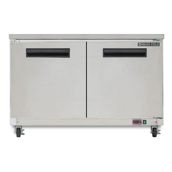Maxx Cold X-Series Double Door Undercounter Commercial Refrigerator in Stainless Steel (12 cu. ft.)