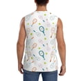thumbnail image 4 of Balery Cute Tennis Rackets Camisetas sin mangas para hombre, absorbe la humedad y protege contra el mal olor.-3X-Large, 4 of 7