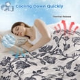 thumbnail image 3 of Spring Flowers Cooling Blanket,Lightweight Breathable Summer Throw Blanket with Double Sided Cold Effect,Farmhouse Dark Blue Pastoral Floral Leaf Picnic Blankets Bed Sheet for Hot Sleepers 50"x60", 3 of 8