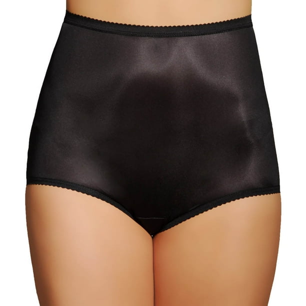 Women's Shadowline 17042 Pants & Daywear Nylon Classic Brief Panty (Black 6)