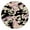 Pink Purple Camo, variant on Gray Brown Camo Wavy Shapes Pattern Round Fitted Tablecloth with Elastic Edge,Dining Table Cover Waterproof,Outdoor Round Tablecloth for Camping,Dining,Indoor and Outdoor