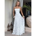 thumbnail image 6 of Women'S Maxi Dresses Wedding Guest Dress A-Line Long Square Neck Backless Sling for Beach White S, 6 of 9