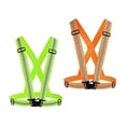thumbnail image 1 of Reflective Vest Running Gear 2Pack, High Visibility Adjustable Safety Ves - Green + Orange, 1 of 5