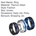 thumbnail image 7 of UDIYO 8MM Fashion Unisex Dual Color Thin Line-Inside Brushed Band Finger Ring Jewelry, 7 of 7