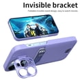 thumbnail image 4 of Cover For iPhone 14 Pro Max,Slim PU Leather Shockproof Lens Protector Card Holder Built in Camera Kickstand Case Cover,Purple, 4 of 10