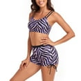 thumbnail image 4 of Lopeceal Women Two Piece Swimsuits with Boyshorts High Waisted Bikini Set Sporty Tummy Control Bathing Suit Athletic Swimwear, 4 of 7