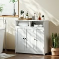 thumbnail image 2 of HOMCOM Bathroom Cabinet, Freestanding Bathroom Storage Unit with 3 Doors, 2 of 10