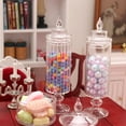 Miangastore Mini Glass Jars with Lids for Dollhouse Decor & Crafts