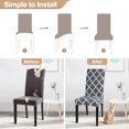 thumbnail image 4 of Fundas elásticas para sillas de comedor SearchI gris blanco juego de 2, 4 of 7