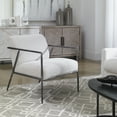 thumbnail image 2 of Uttermost Brisbane Cast Iron Accent Chair in Casual Ivory/Warm Gray, 2 of 7