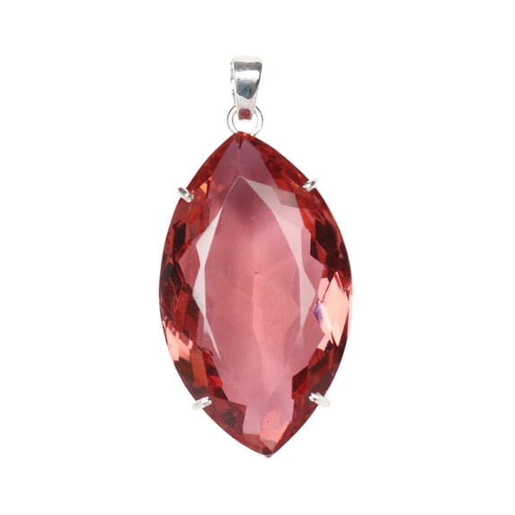 GEMHUB 40 Ct. Marquise Cut Brown Alexandrite Gemstone Pendant 925 Silver Pendant Brown Gemstone Pendant for Women Birthday Gift Pendant Princess Cut Stone Pendant Brown Alexandrite Pendant for Gift