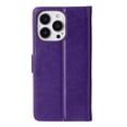 thumbnail image 2 of Designed for iPhone 13 Pro Max Case, Wrist Strap Flip Kickstand PU Leather Wallet Case Cash Card Slots Holder, Protective Shockproof Pattern Women Cover for iPhone 13 Pro Max, Purple, 2 of 6