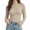 Khaki, variant on Vivianyo HD Women's Turtleneck Long Sleeve Base Layer Top, Fall Winter Warm Layering Tee Shirt For Women, Sizes M-4XL