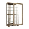 thumbnail image 2 of Light Brown Wood Modern Sliding Door Curio with LED Light by Pulaski Furniture, 2 of 7