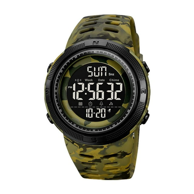 QHUDLV Men’s Luxury Digital Sport Watch, Waterproof Countdown Electronic Wristwatch for Daily Use