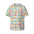 thumbnail image 3 of Cauagu Colorful Bus Men's Short Sleeve Button Down Hawaiian Shirt for Men Bowling Shirts Casual Summer Beach Shirt,4X-Large, 3 of 6