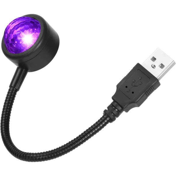 Luz de techo USB para coche, mini luz romántica para interior de coche con LED USB, 4 colores y 9 modos ajustables, lámpara USB Plug and Play para decoración de ambientes, coche, hogar y fiesta.