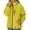 Yellow, variant on Women's Raincoats Lightweight Full Zip Drawstring Hooded Wind Resistant Jacket Loose Fit Outdoor Hiking Coat with Pockets Yellow S