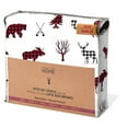 thumbnail image 3 of Safdie & Co. 3-piece Polyester Printed Wildlife Double Sheet Set in White, 3 of 3