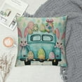 thumbnail image 2 of Wuche Easter Pillow Covers Easter Decorations for Home Bunny Truck Hello Peeps Hip Hop Spring Farmhouse Home Office Sofa Couch Bed Decoration, 2 of 5