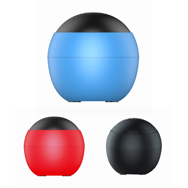 Gwong Electrónica Portátil redondo inalámbrico Bluetooth-Compatible con altavoz de música recargable de música subwoofer
