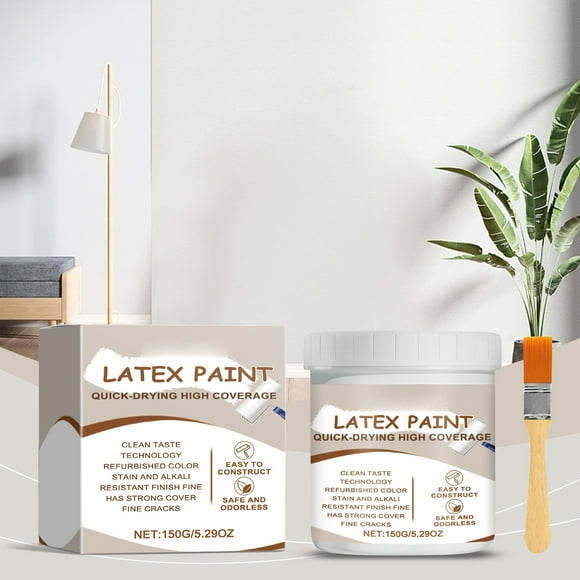 Hexang White Latex Paint Wall Renovationagent Homecleaning Cover Stain Paint Wall Coating 150g