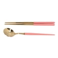 thumbnail image 4 of Stainless Steel Flatware Set, Wide Applications Easy To Clean Travel Utensils Set Portable Oxidation Resistance  For Hotels For Schools Pink Gold,Blue Gold,Green Gold,Dark Blue, 4 of 8