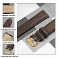 thumbnail image 3 of Genuine Leather Watch Bands Quick Release, Crazy Horse Leather Watch Straps for Men and Women, Band Width 24mm,Gold Stainless Steel Buckle, 3 of 7