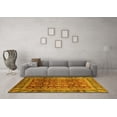 thumbnail image 3 of Ahgly Company Indoor Square Abstract Yellow Modern Area Rugs, 4' Square, 3 of 4