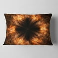 thumbnail image 2 of Designart Fractal Black Brown Flower - Floral Throw Pillow - 12x20, 2 of 5