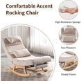 thumbnail image 6 of LuxyHoom Glider Chair for Nursery,Nursery Recliner Rocker Chair with Footrest Head Pillower Waist Pillower Nursery Chair for Kids Room,Bedroom, Office, Living Room (Linen Fabric Beige), 6 of 18